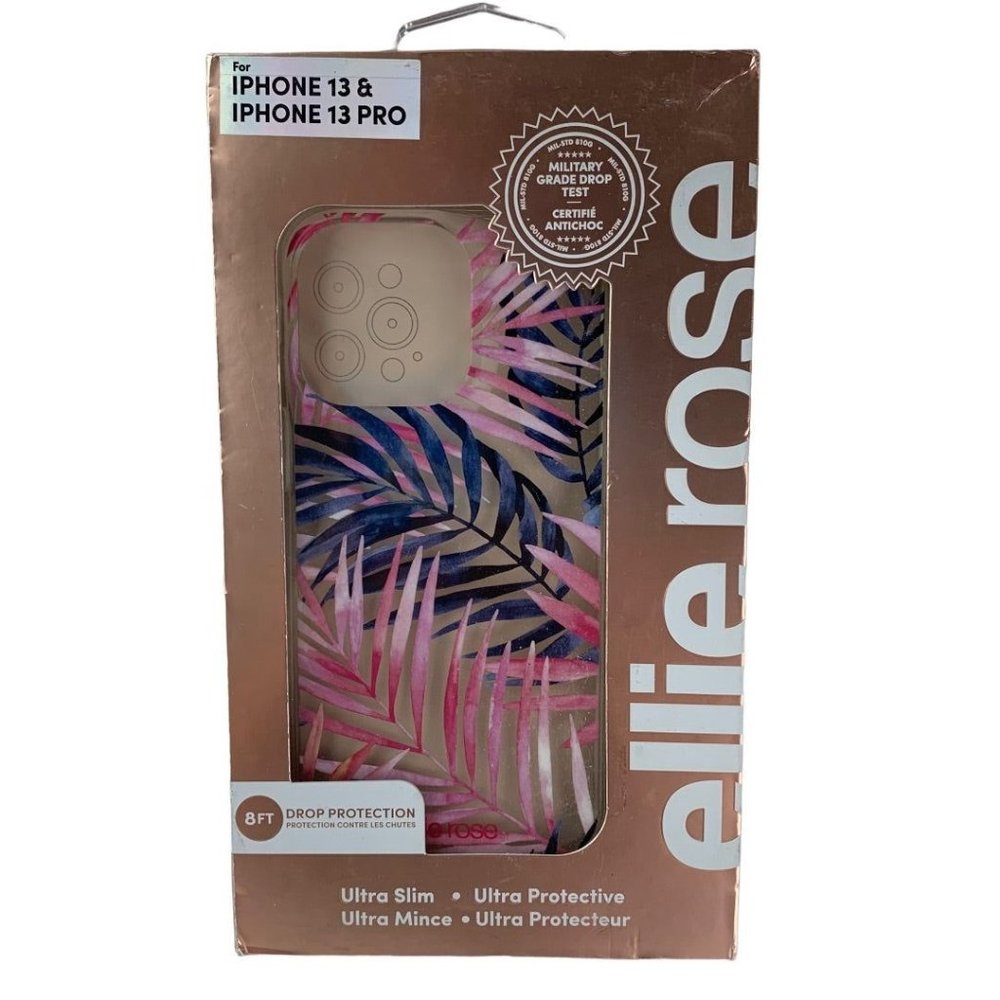 ellie rose Phone Cover for iPhone 13 and 13 Pro New 8 ft Drop Protection Pink Bl